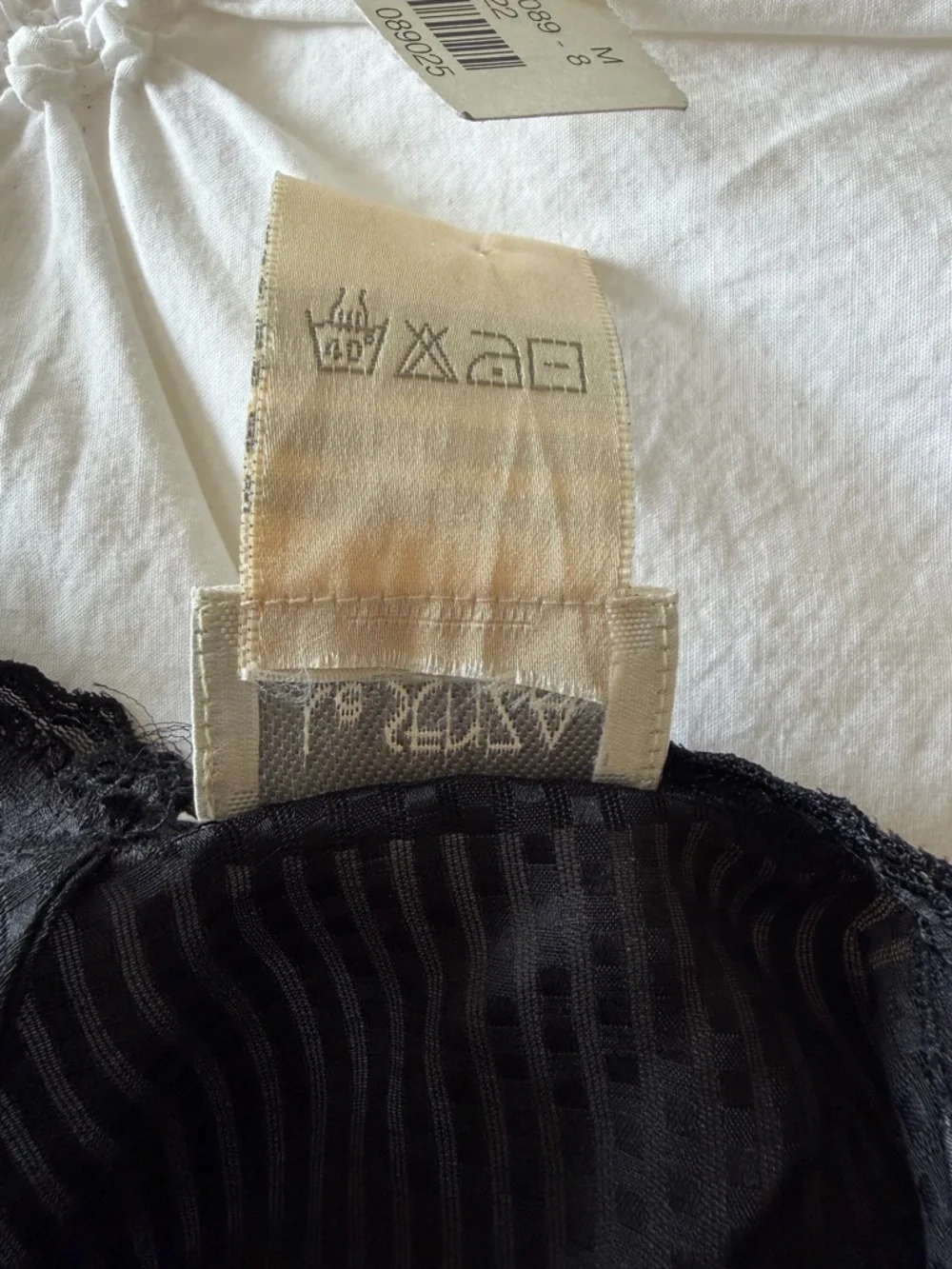 La Senza Black Sheer Mesh Slip Nightgown Lace Trim Size M Y2K - Picture 6 of 9